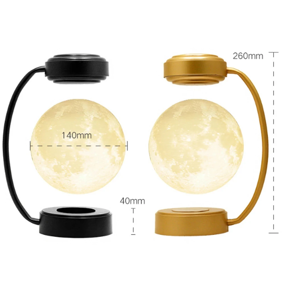 New Design Iron Floating 3d Levitation Night Table Light Moon Levitating Lamp