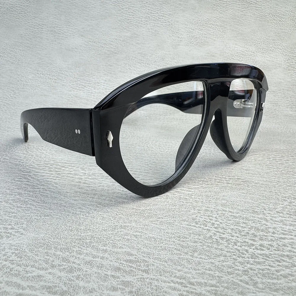 

Men Eyeglass Frames Unique Oversize Vintage Myopia Eyeglasses Aviator Handmade Buffalo Horn Reading Prescription Glasses Frames