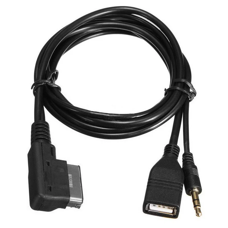 

For Volkswagen Tiguan Touareg Audi A6 Q5 Conversion Line MDI AMI AUX USB Audio Cable 1pcs