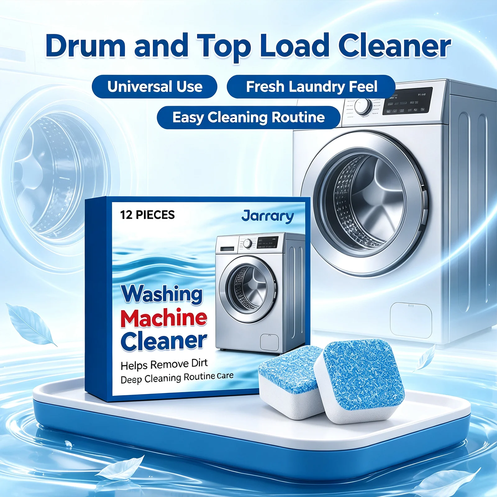 Washing Machine Cleaner Tablets Removing Limescale Eliminate Bad Odors Washer Maintenance Deep Cleaning Washing Machine Tablets