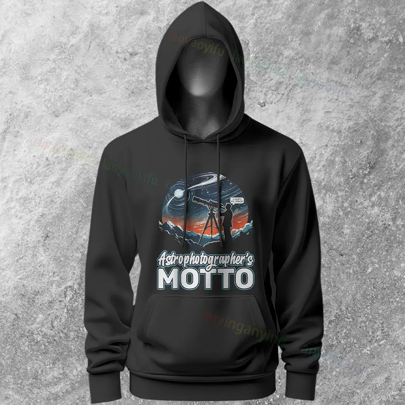 Śmieszny motyw astrofotografika: kosmiczne grafiki, bluzy z długim rękawem, codzienna bluza z kapturem, idealna na co dzień i na zewnątrz.