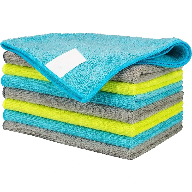 Pack of 8, Size: 12 x 16 in, Multi-Functional Cleaning Towels, Highly Absorbent Cleaning Rags, Lint-Free, Streak-Free