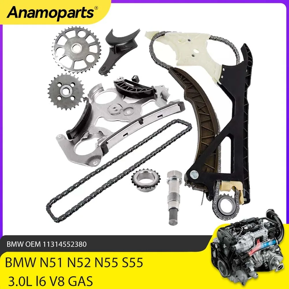 

Engine Parts Timing Chain Oil Pump Gear Kit Fit 2.5 3.0 L For BMW 335i 435i 535i 640i X5 X6 N51 N52 N54 N55 S55 2.5L 3.0L L6 GAS