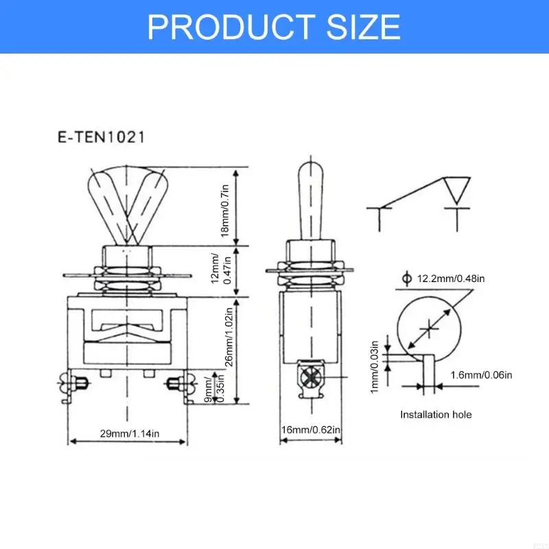 Toggle Switches 3Pin 6Pin ON-ON/ON-OFF-ON Power Button Switches 250V 15A for Car 72XB