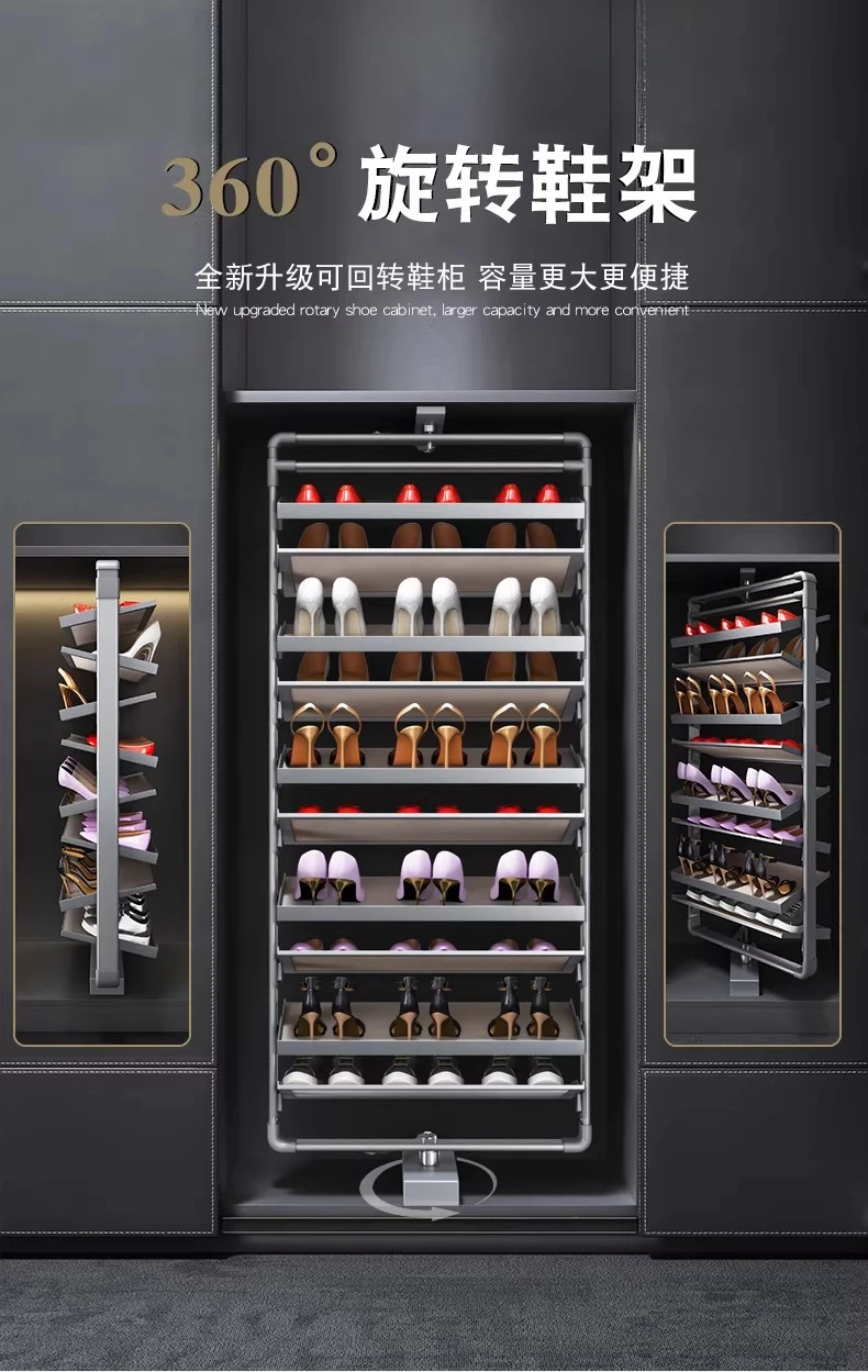 Rotating shoe rack Household multi-functional shoe cabinet Built-in multi-layer storage shoe rack