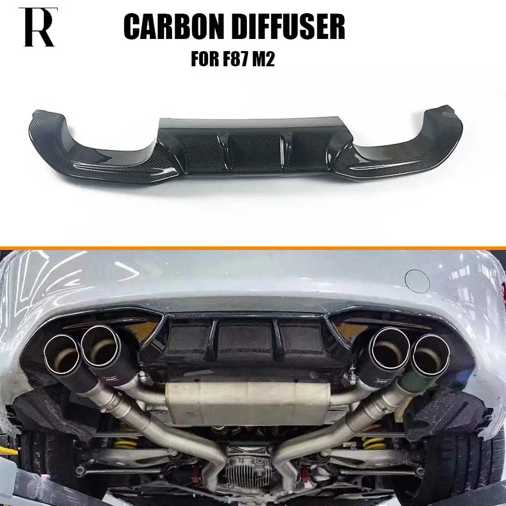 Ak Style Carbon Fiber Rear Bumper Diffuser Protector Splitter for BMW F87 M2 M2C Competition 2016-2022