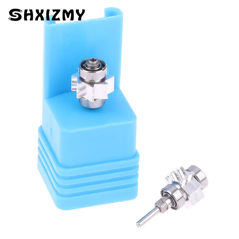 1PC Dental Turbine Cartridge Rotor 2 Types NSK High Speed Standard Handpiece Push Button Torque Bearing Rotor Stainless Steel