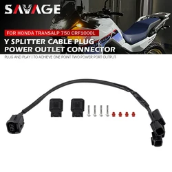 Y Splitter Cable Power Outlet Connector Plug 12V For HONDA XL750 Transalp 750 CRF250L CRF300L CRF1000L CRF1100L Africa Twin