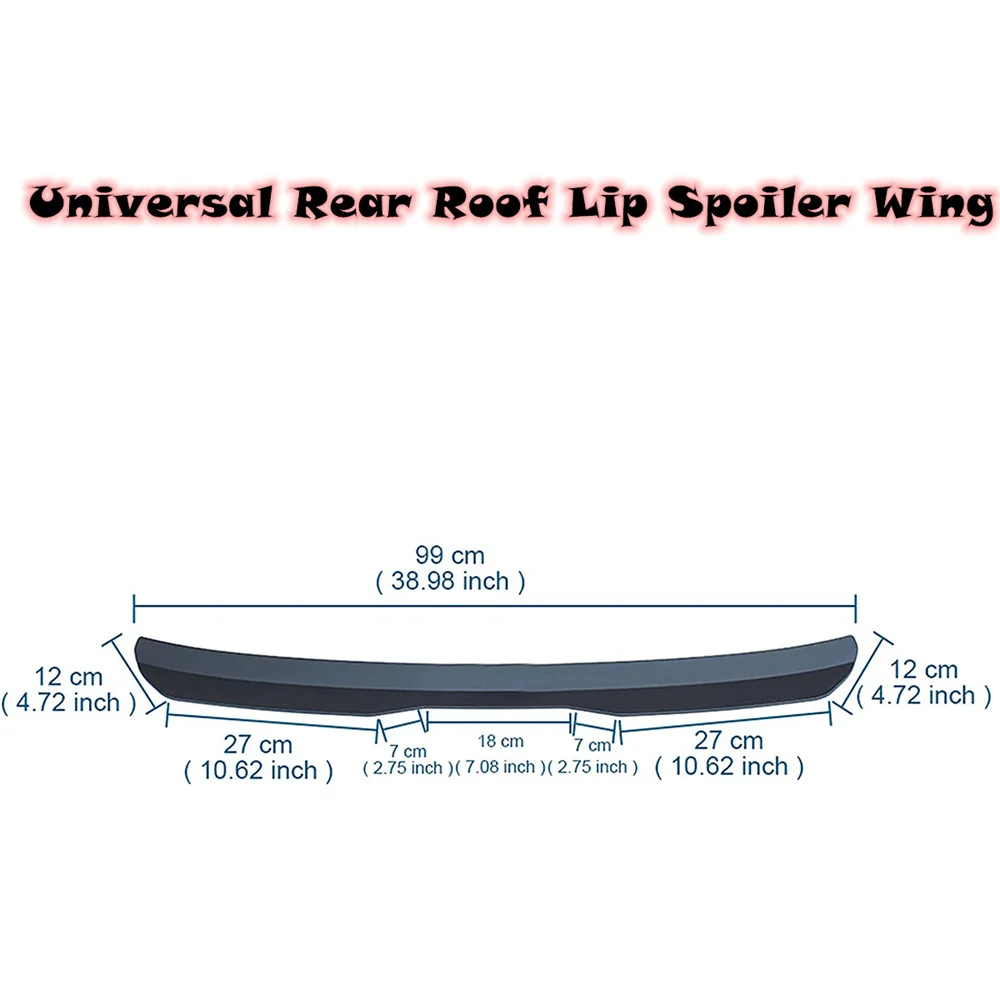 Car Universal Roof Spoiler Tail Universal SUV Two Box Rear Wing Stick-on Perforated Trunk Spoiler Rear Wing Car Adaptations Tail