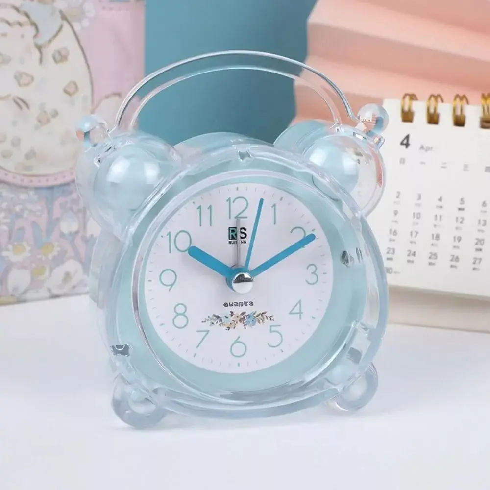 New Cute Luminous Alarm Clock Creative Silent Snooze Wake Up Clocks Metal Girls Time Clocks