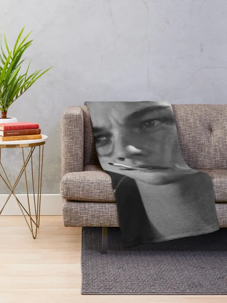 Leonardo Dicaprio Smoking Throw Blanket Decoratives Dorm Room Essentials Softest Kid'S Blankets