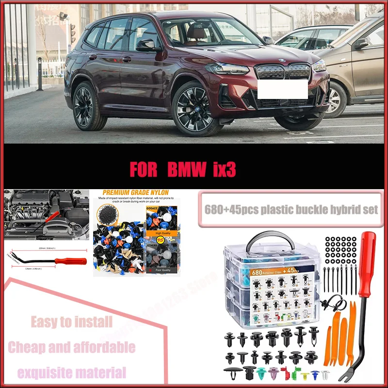 

For BMW ix3 Jeep Porsche Toyota Car Plastic Retainer Clips Kit 680+45pcs Auto Fender Push Pin Car Fastener Clip Mixed Set