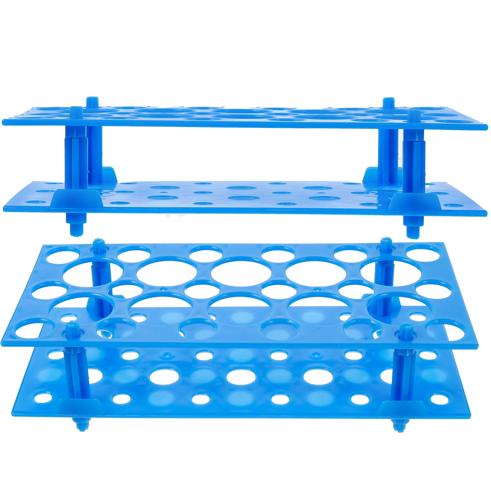 

2Pcs Tube Holder Plastic Test Tube Rack Detachable 28 Holes Laboratory Tool for Food Beverage and Science