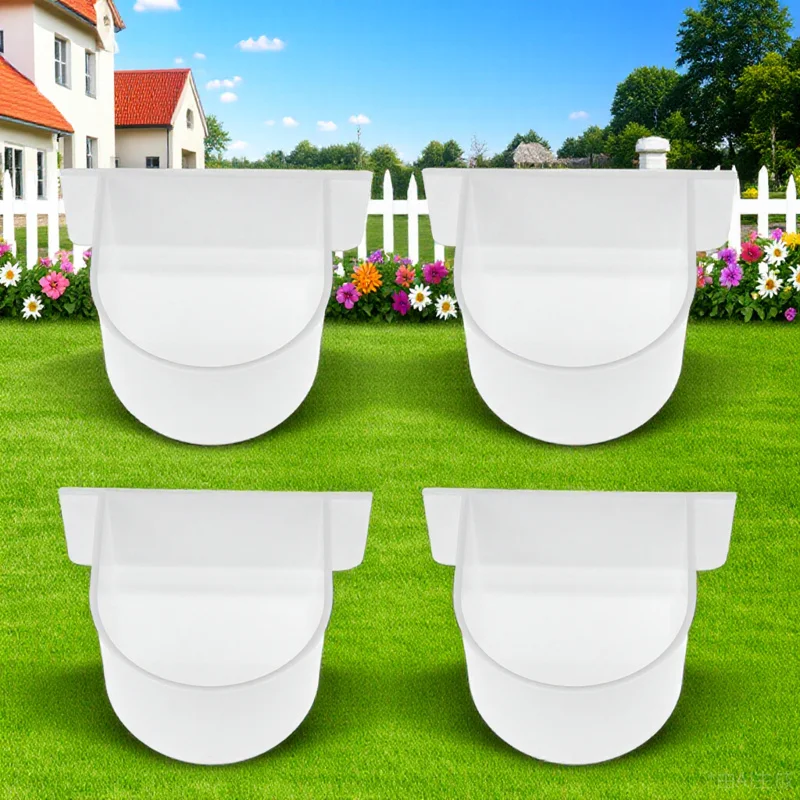 

4pcs Half Box For Cage Durable Plastic Parrot Feeding Container, Easy Install Clean, Hanging Bird Feeder Bowl Small