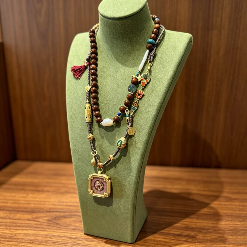 Mannequin Neck Jewelry Display, Microfiber Bust Form for Necklace & Pendant, Counter Showcase Prop for Shop