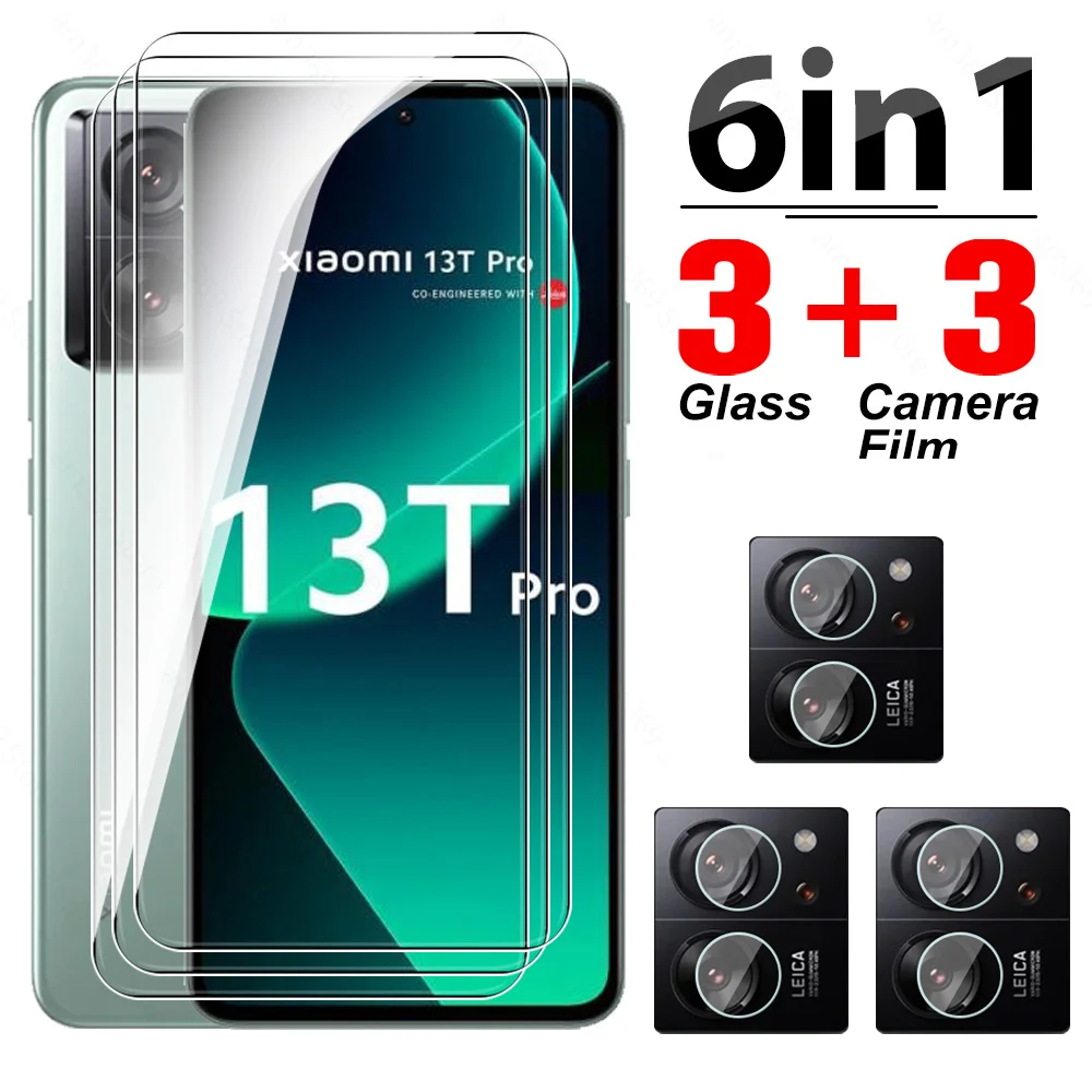 6in1 Protective Glass Case For Xiaomi 13T Pro Tempered Glass On Xiaomi Mi 13T Pro Global 13TPro 13 T 5G Camera Screen Protector