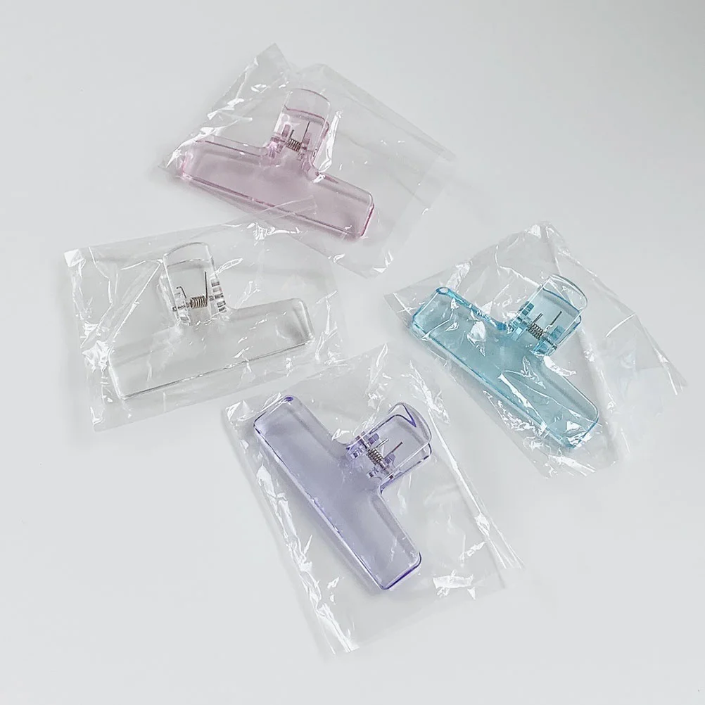 

6 Pcs Brackets Decorative Binder Clips Office Supplies Crafts Large File Plastic Paper Colored Student Business