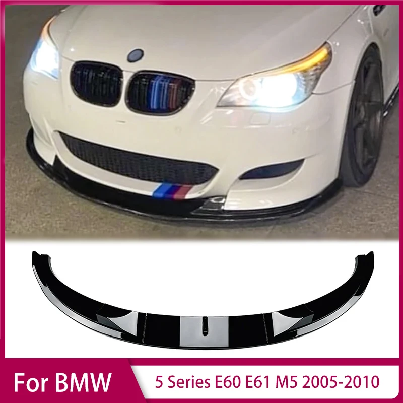 

Front Bumper Lip Splitter for BMW 5 Series E60 E61 M5 2005-2010 Diffuser Spoiler Guard Protector Front Shovel Lip Surround