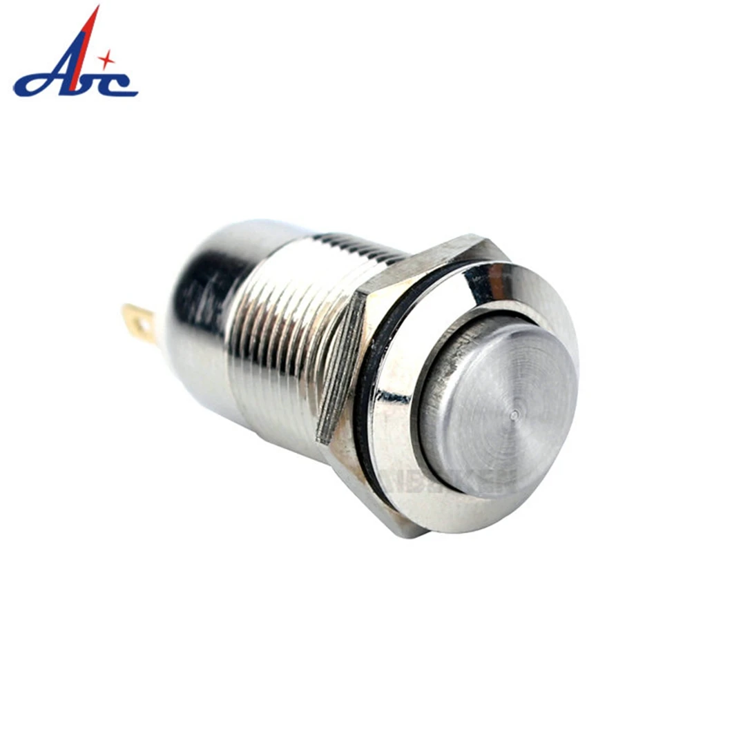 

ABILKEEN 12 мм водонепроницаемый IP65 высокая головка 1НО самомгновенный/основа металлический кнопочный переключатель