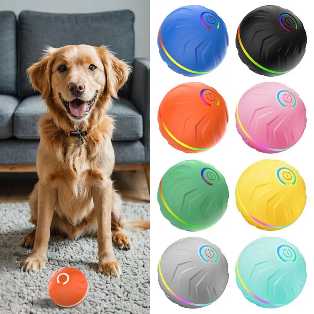 Smart Dog Toy Ball Moving Ball Automatic Moving Electronic Interactive Pet Toy Jumping Bouncing Toy Ball Puppy Cat Product