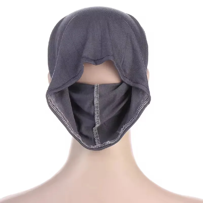 Solid Color Modal Under Cap With Ear Hole Hijab Caps Muslim Woman Hijabs Inner Scarf Lady Bandanas Cap Under Caps Soft Hijabs