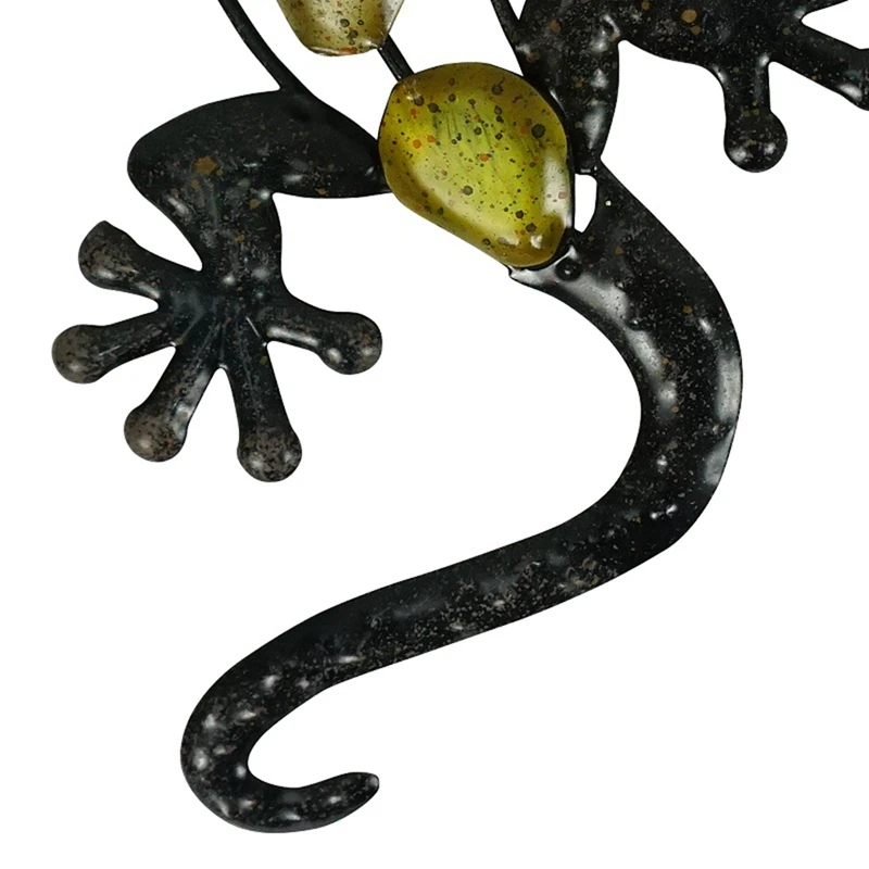 Metal Gecko Hanging Artwork Home And Garden Decor Outdoor Statue Animal Decoration