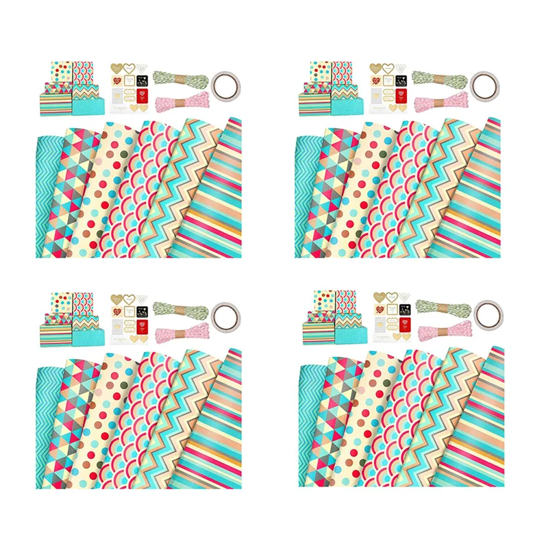 Superior Wrapping Paper Sheets,For Christmas Birthday Party Wrapping Paper Set 24Pcs Gift Wrap Papers,Present Gift Wrapping Pape