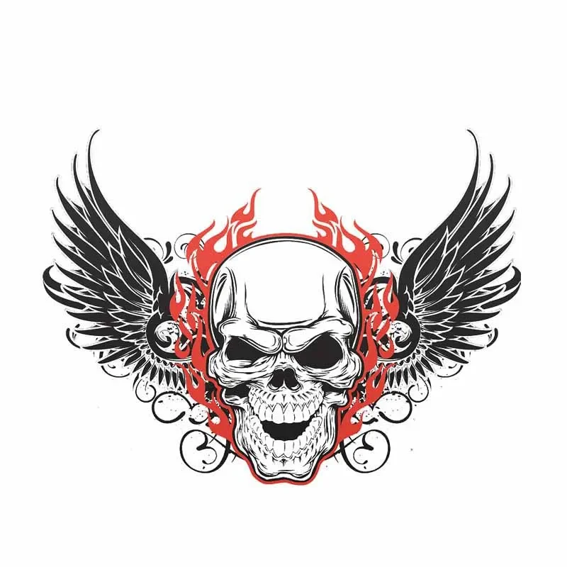 Creative Car Sticker Skull Wing Sticker Motorcycle Helmet Car Bumper Rear Window Body Decoration Waterproof sunscreen Decal