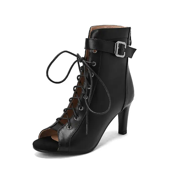 Sgesvier 2025 New Salsa Jazz Tango Dance Shoes Black High Quality Soft Rubber Sole Dance Booties Latin Dancing Outdoor For Women - Image 9