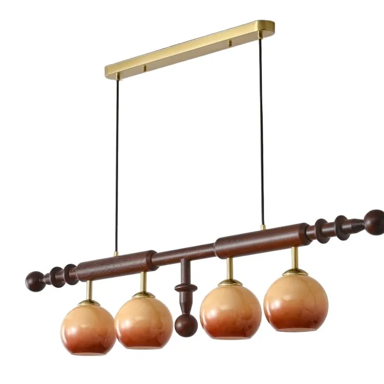 

French, medieval, retro, persimmon lamp, wabi-sabi, solid wood lamp