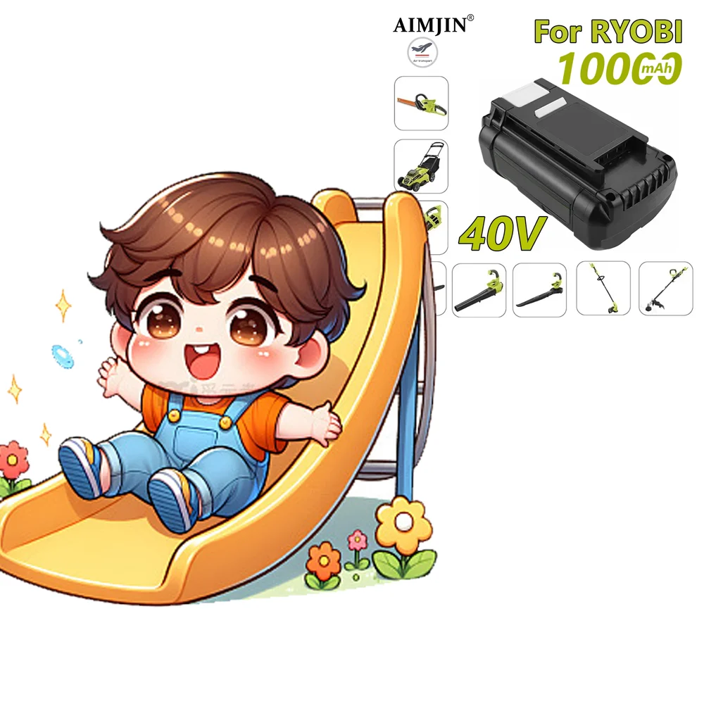

For Ryobi OP4050 10000mAh Li-ion Battery OP4026 OP4030 OP4040 OP4060A OP40201 OP40301 40VCordless Power Tool Replacement Battery