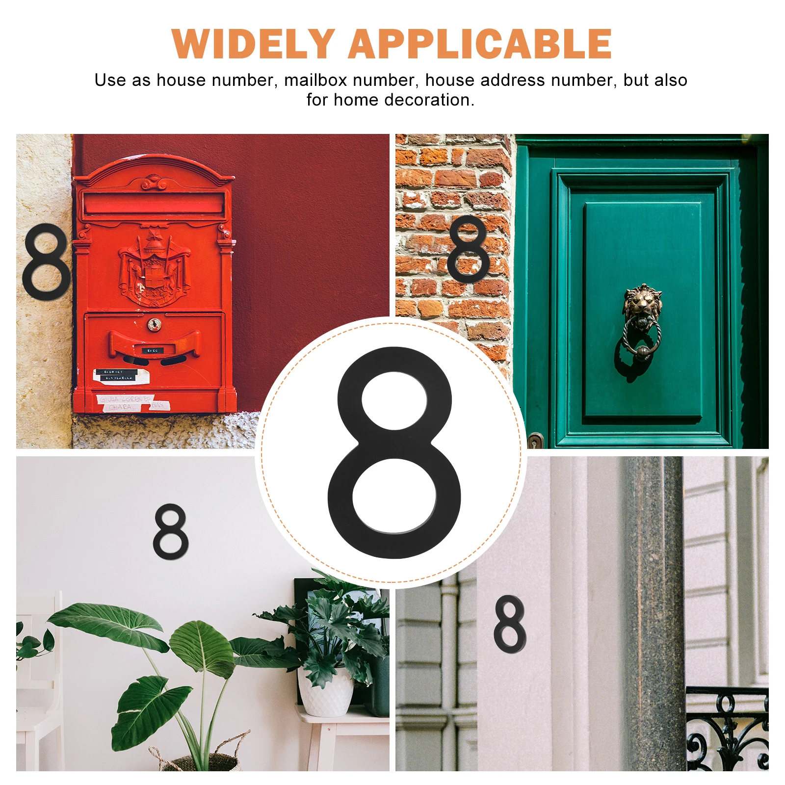 

Door Number Decoration High Quality Acrylic Metal Durable Safe House Address Mailbox Street Number Identification
