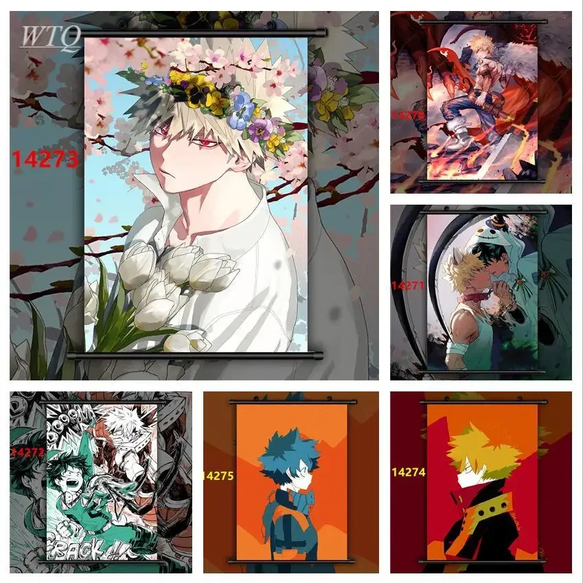 Boku No Hero Academia Bakugou Katsuki Midoriya Izuku Anime Posters Canvas Painting Wall Art Picture Room Decor Home Decor