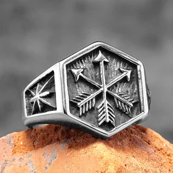 Arrow of Eros Stainless Steel Mens Rings Unique Charm Punk for Couple Male Boyfriend Biker Jewelry Creativity Gift Wholesale
