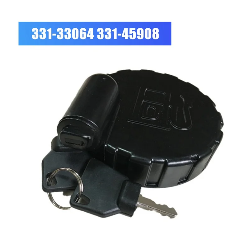 غير عادية 1 قطعة 331/45908 331/33064 غطاء الوقود خزان الوقود غطاء قفل جانبي أسود مع 2 مفاتيح لحفارة JCB 3CX 3CXE 4CX 4CS