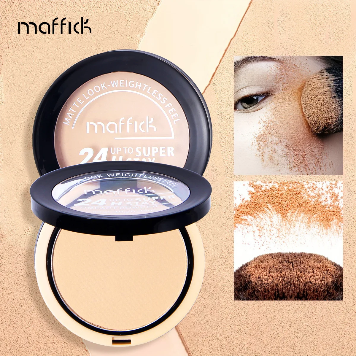 MAFFICK Matte Nude Compact Powder long-lasting Brightening Skin Tone Concealer Complete Cross-border Makeup