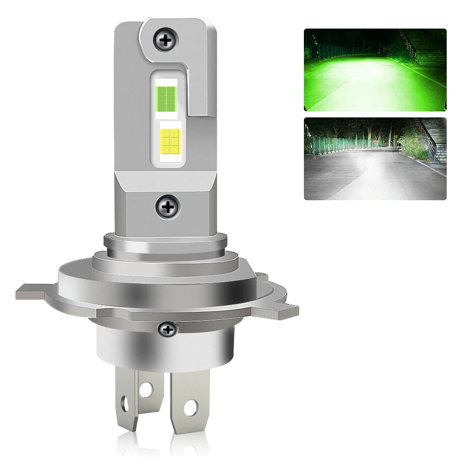 

1pcs H4 Car LED Headlight Bulb CSP Canbus High & Low Beam Car Light Diode Lamp Auto Motorcycle 6500K 12V White Light Bi-color