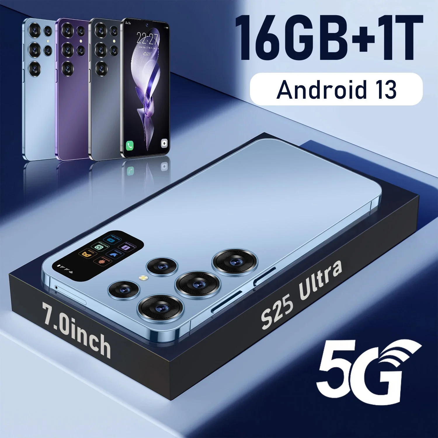 

S25 ultra 7,0 HD экран 16G + 1T смартфон 7000 мАч Android 13 Celulare с двумя Sim-картами разблокированная фотография искусственная кожа 4G смартфон глобальная Марка