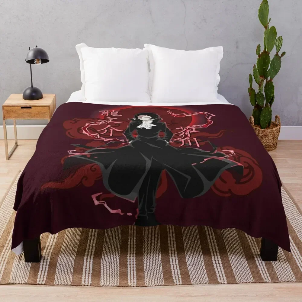 

Akutagawa Ryuunosuke Mafia Throw Blanket Luxury Throw warm for winter Hairy Sleeping Bag Blankets