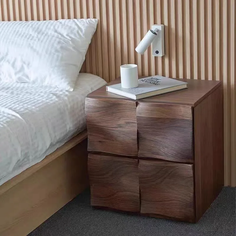 

Brown Organizer Nightstands Bedroom Designer Unique Luxury Bedside Table Drawer Mid Century Mesa De Cabeceira Furniture Home