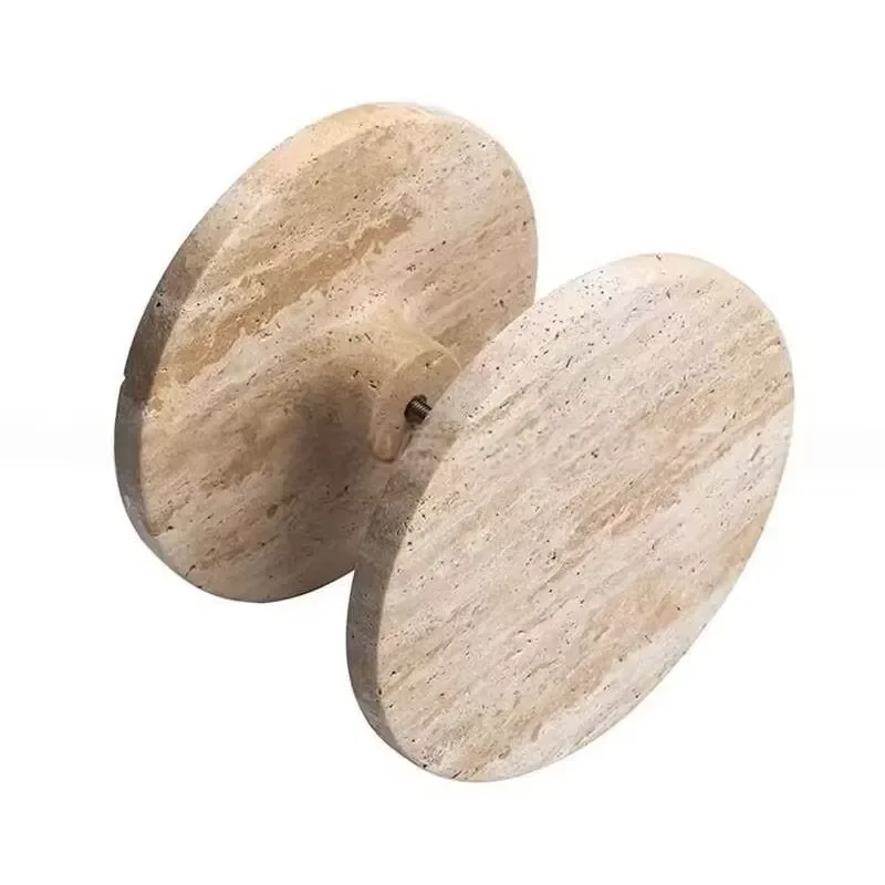 Natural Limestone Round Cabinet Handles Modern Engraved Drawer Knobs for Kitchen Bedroom Wardrobe Furniture Hardware SW STONE