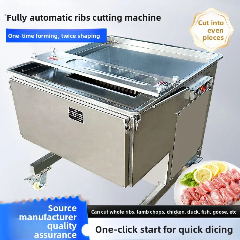 Electric Cutter, Commercial Bone Chopping Fully Automatic Rib Slicing Machine, Multifunctional Pig Trotter Cutting Equipment
