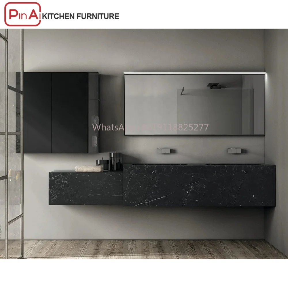 PINAI wood vanities luxury bathroom vanity cabinet modern bathroom designs