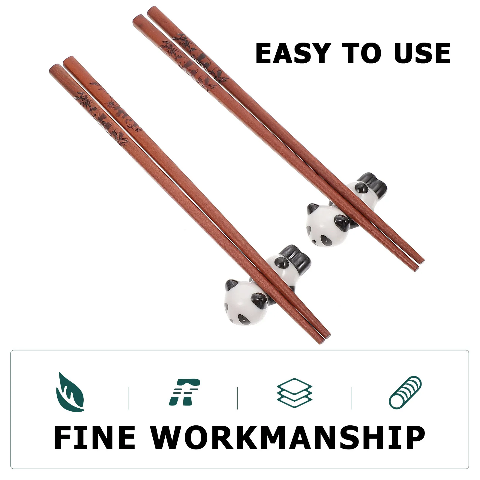

Practical Home Tableware Chopsticks Ceramic Holders Food Chopsticks Anti scalding Exquisite Design Beautiful Health