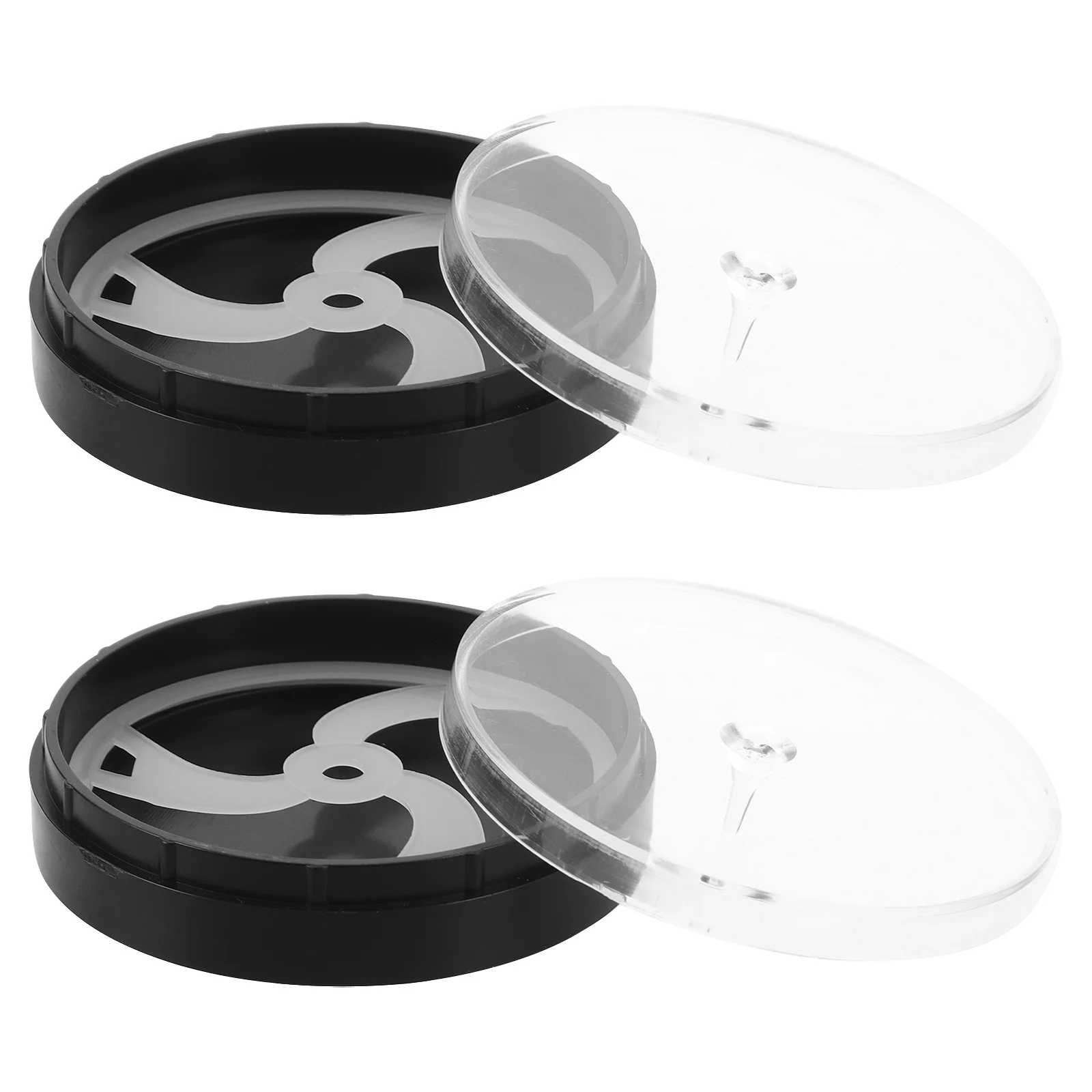 

2pcs Portable Storage Box 51Mm Plastic Travel Organizer Case Dustproof Shockproof Watch Accessories Holder Protective Watch Case