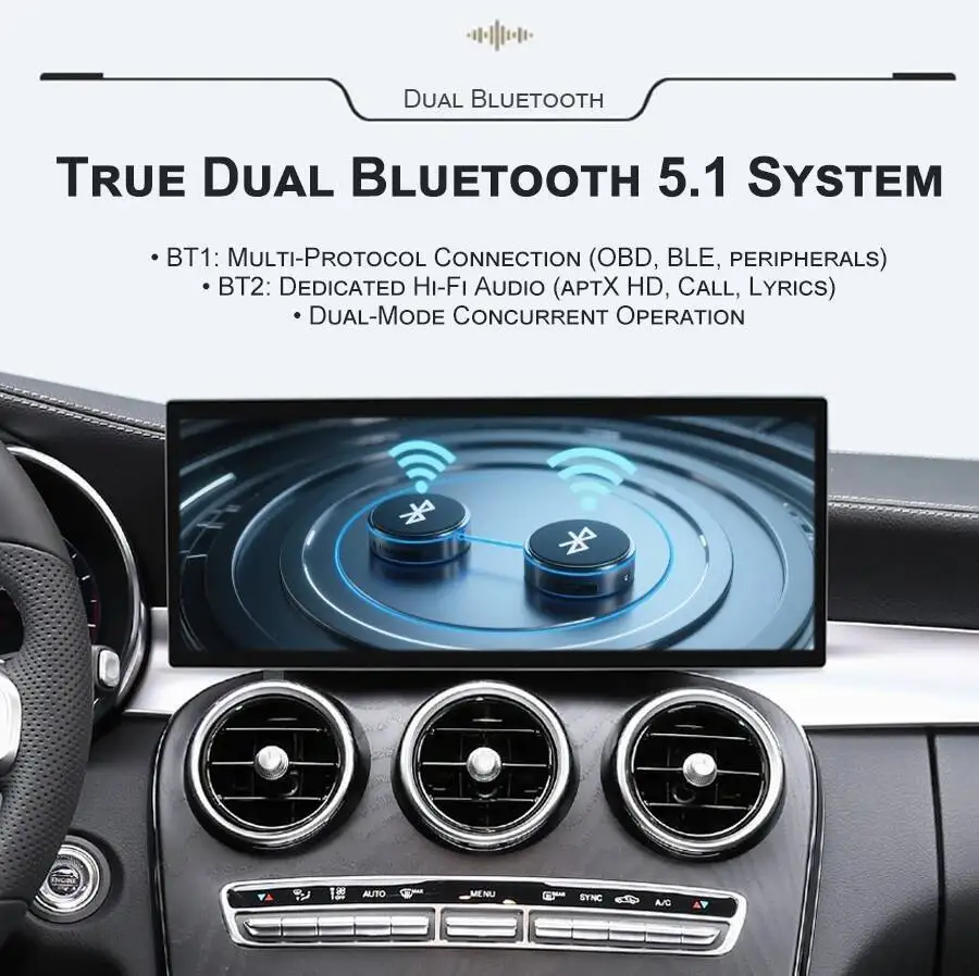 15,8 "Radio de coche inalámbrico Carplay Qualcomm 685 para Mercedes Benz GLK X204 2009-2015 Android 15 navegación Multimedia GPS 4G WiFi