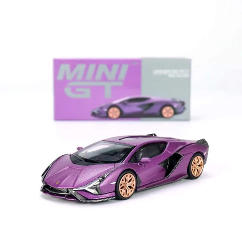 

MINIGT 1/64 Lamborghini Sián FKP 37 Matte Viola SE30- HK Exclusive MGT00588-CH Alloy Die-cast Car Model Boy Toy Gift