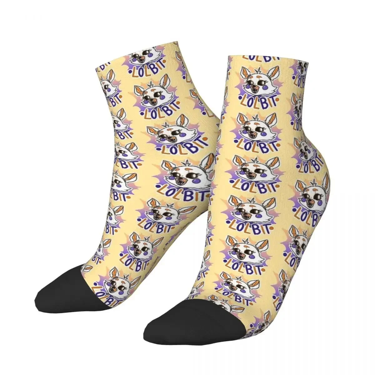 FNaF Lolbit Socks Harajuku Super Soft Stockings All Season Socks Accessories for Man's Woman's Birthday Present