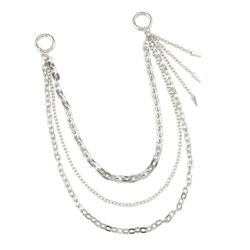 

R1WE Цепочка для брюк в стиле хип-хоп Стильная звено для танцоров Модная джинсовая многослойная цепочка в стиле панк 2000-х для