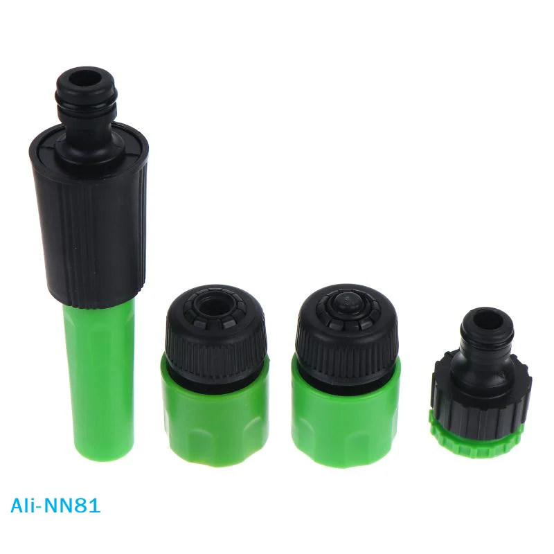 【N】4-Piece Adjustable Water Spray Nozzle Set, Garden Irrigation Watering Sprinkler, High-Pressure Car Washing Floor Cleaning